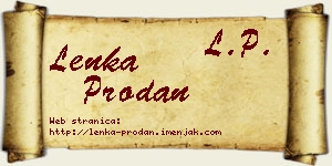 Lenka Prodan vizit kartica